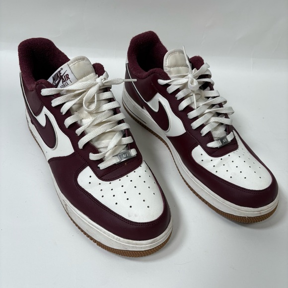 burgundy air force 1 low top